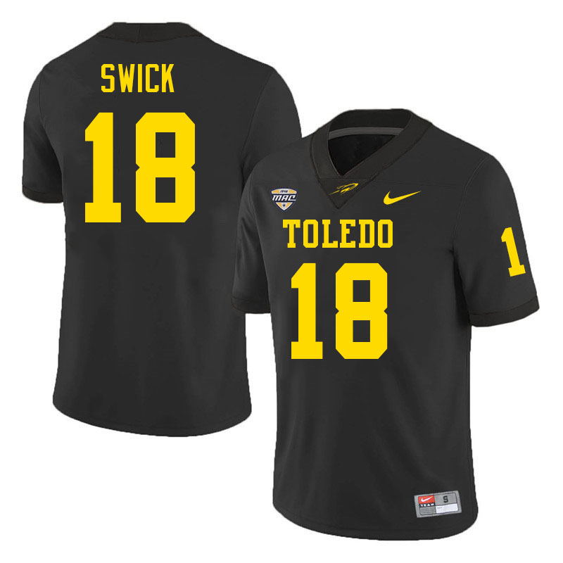 Gene Swick Toledo Jersey,Toledo Rockets #18 Gene Swick Jersey Youth College-Black